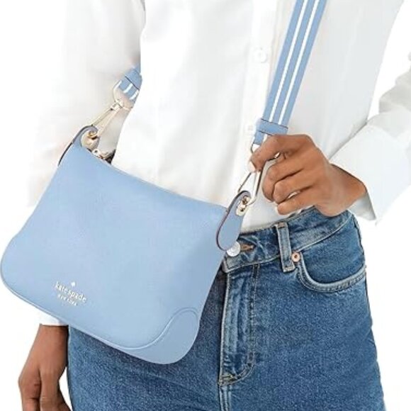 #124 NWT - Kate Spade Rosie Leather Shoulder Bag (Celeste Blue) - Picture 11 of 16